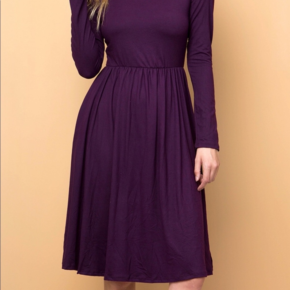 TEAL Fit and Flare Dress - Picture 4 of 4